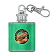 thumbnail image 1 of Just as Bad as Iguana Be Tropical Island Beach Surf Stainless Steel 1oz Mini Flask Key Chain, 1 of 4
