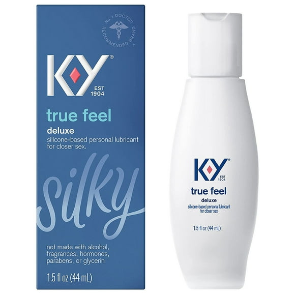 K-Y Lubrifiant Silicone Premium True Feel, Sûr pour les Préservatifs et Formule Sans Parabènes