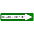thumbnail image 2 of DONATION DROP-OFF Green Right Arrow 24 x 6 inch Aluminum Composite Sign, 2 of 4