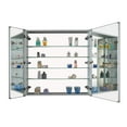 thumbnail image 3 of Bathroom Medicine Cabinet, Aluminum, Recessed/Surface Mount, 36" x 36", Hinged, Mirrored Interior, 3 of 12