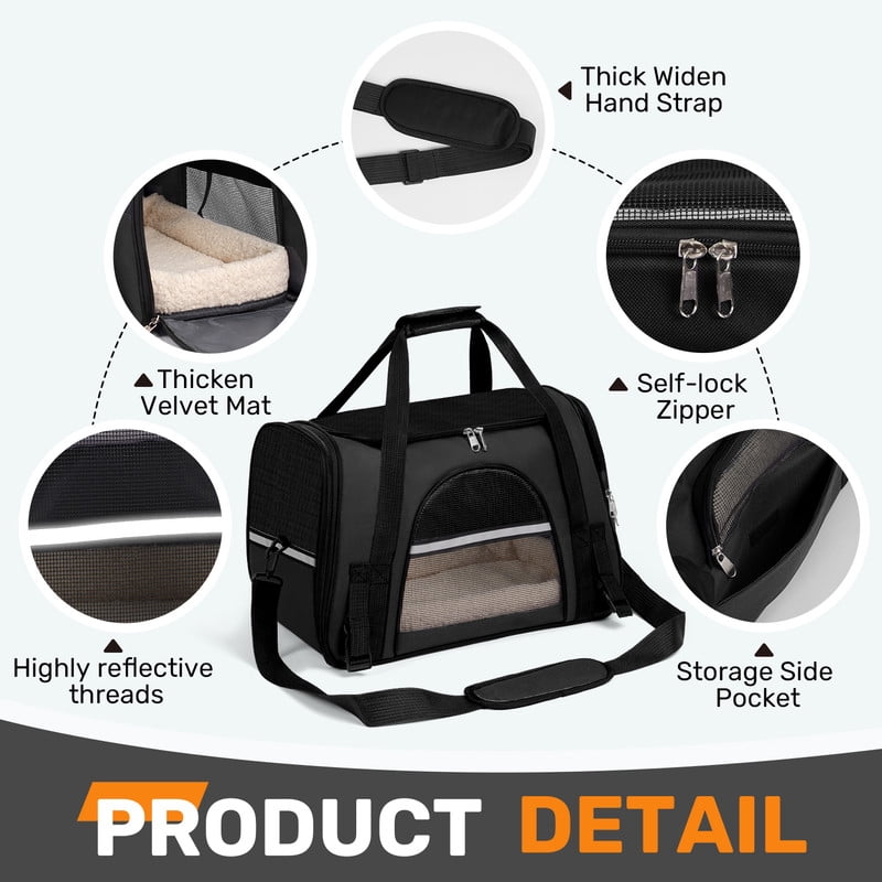 Cat Carriers Dog Carrier For Small Medium Cats Dog Soft Sided, Collapsible Waterproof Travel Puppy Carrier