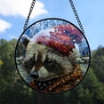 thumbnail image 2 of Raccoon Ornament Christmas 2025, Raccoon Stained Glass Window Hanging – Vibrant Glass Art Ornament, Great Gift for Lovers, 2 of 5