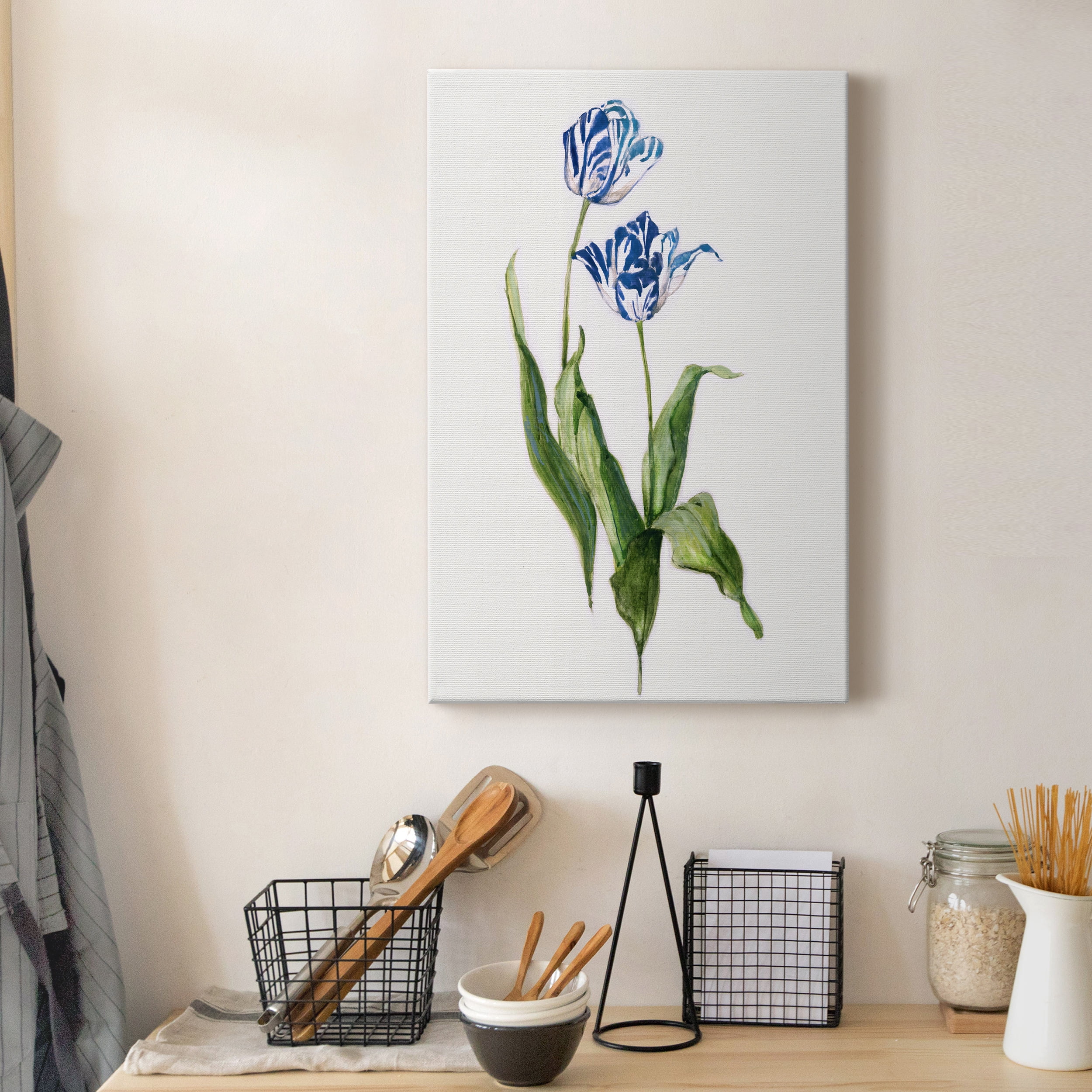 Blue Lively Botanical II Premium Gallery Wrapped Canvas - Ready to Hang - 32 x 48