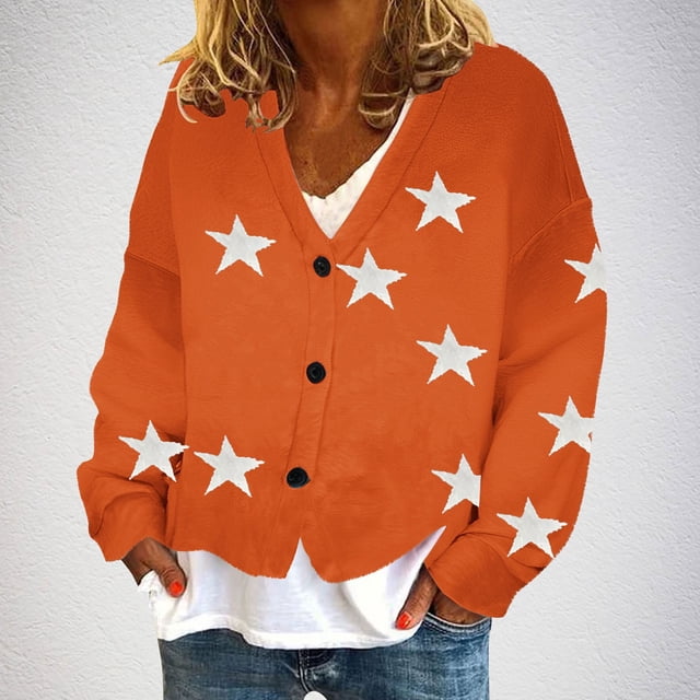 Amzcrzy Cardigans pour Femmes Cardigan Décontracté pour Femmes à Boutons Veste de Mode Imprimée Manteau Cardigan pour Femmes Vestes pour Femmes Hauts à Manches Longues pour Femmes Veste pour Femmes Vêtements pour Femmes Hauts pour Femmes