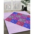 thumbnail image 3 of Ahgly Company Machine Washable Indoor Rectangle Transitional Blossom Pink Area Rugs, 6' x 9', 3 of 7