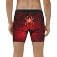 thumbnail image 4 of Cauagu Black Spider Web With Spiders Print Men's Boxer Briefs, Funny & Cute Underwear Elastic Waistband Briefs Ideal Gift for Men,1-Pack, 4 of 7