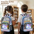 thumbnail image 3 of Xoenoiee Dolphin Cloud Print Clear Backpack for Girls 17 Inch Bookbags with Zipper Pocket, Lightweight Students School Bag Packs Satchel Laptop Bags Bookbag for Elementary Kindergarten, 3 of 7