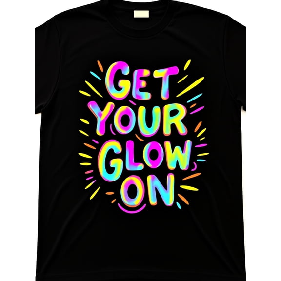 Unisex Neon Glow Letter Graphic Print T-Shirt