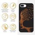 thumbnail image 4 of Case Yard Wooden Case for iPhone-8-Plus Soft TPU Silicone cover Slim Fit Shockproof Wood Protective Phone Cover for Girls Boys Men and Women Supports Wireless Charging Head with Flying Birds Design, 4 of 7