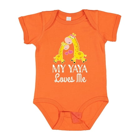 

Inktastic My Yaya Loves Me Giraffe Gift Baby Boy or Baby Girl Bodysuit