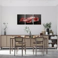 thumbnail image 2 of Hieng Red and Black Canvas Wall Art for Living Room Bedroom Basketball Gaming Sports Picture Wall Decor Geomnetric Office Decorations Artwork Posters Honeycomb Painting（Only canvas）, 2 of 6