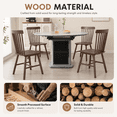 thumbnail image 5 of Fancrou Farmhouse Windsor Dining Chairs Set of 4, Spindle Back Wood Chairs for Kitchen and Living Room, Country Style Restaurant Seating, Dark Walnut, 5 of 13