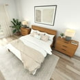 thumbnail image 5 of Plank+Beam Duo Solid Wood King Bed Frame with Panel Headboard , No Box Spring Needed, Pecan, 5 of 7
