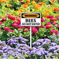 thumbnail image 4 of Eveokoki 12 x 8 inch “Warning Bees - Do Not Enter” Lawn Yard Sign with 12.8 inch Stake, 2 mil Laminated Rustproof Aluminum Outdoor Decor, 4 of 6