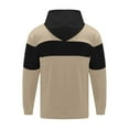 thumbnail image 5 of sususu Large Men Pullover Hoodie Hooded Sweatshirt Up Casual Warm Jacket With Pockets For Outdoor Athletic Wear,Beige,M, 5 of 7