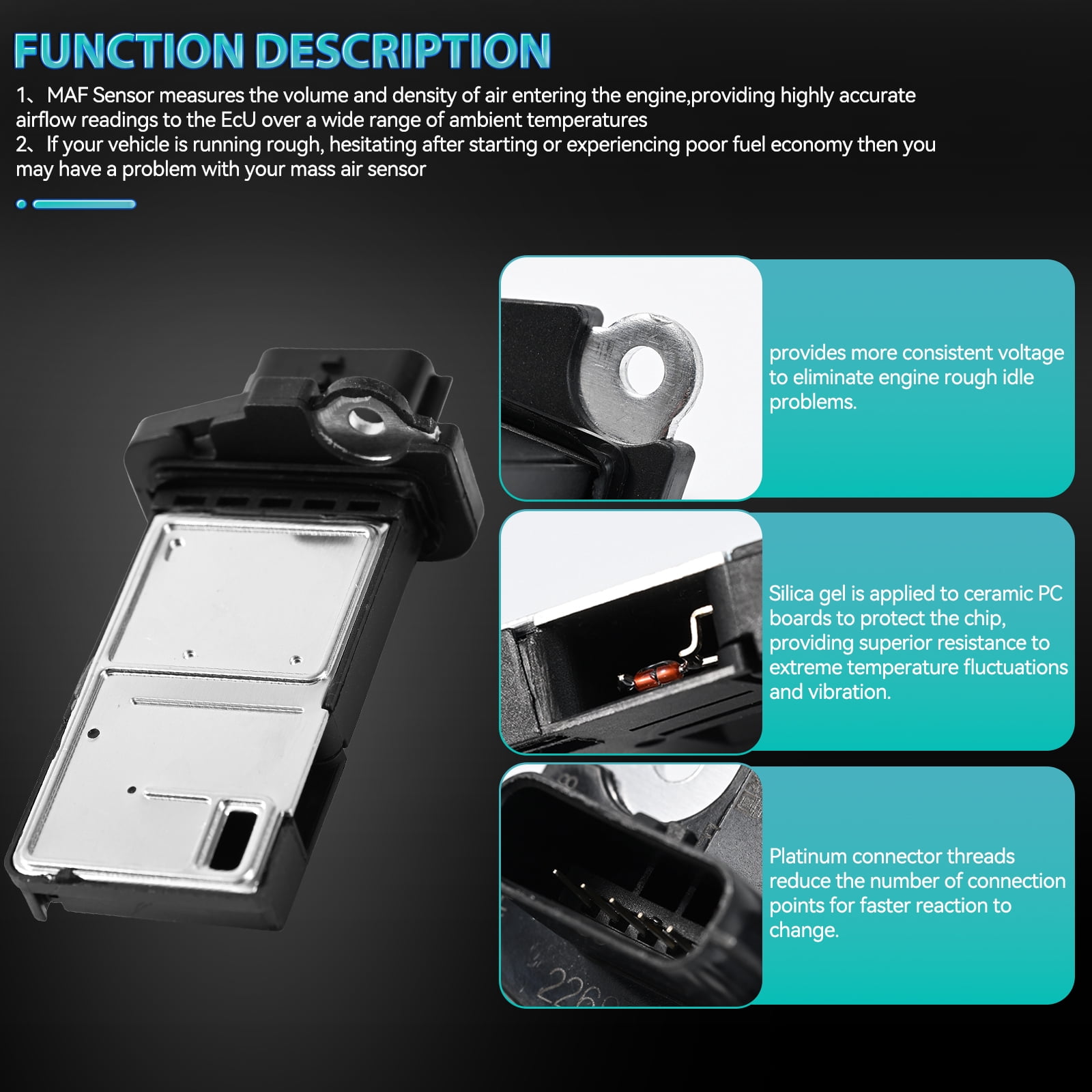 OEMASSIVE Mass Air Flow MAF Sensor Meter for Nissan Maxima Murano Pathfinder Quest X-Trail