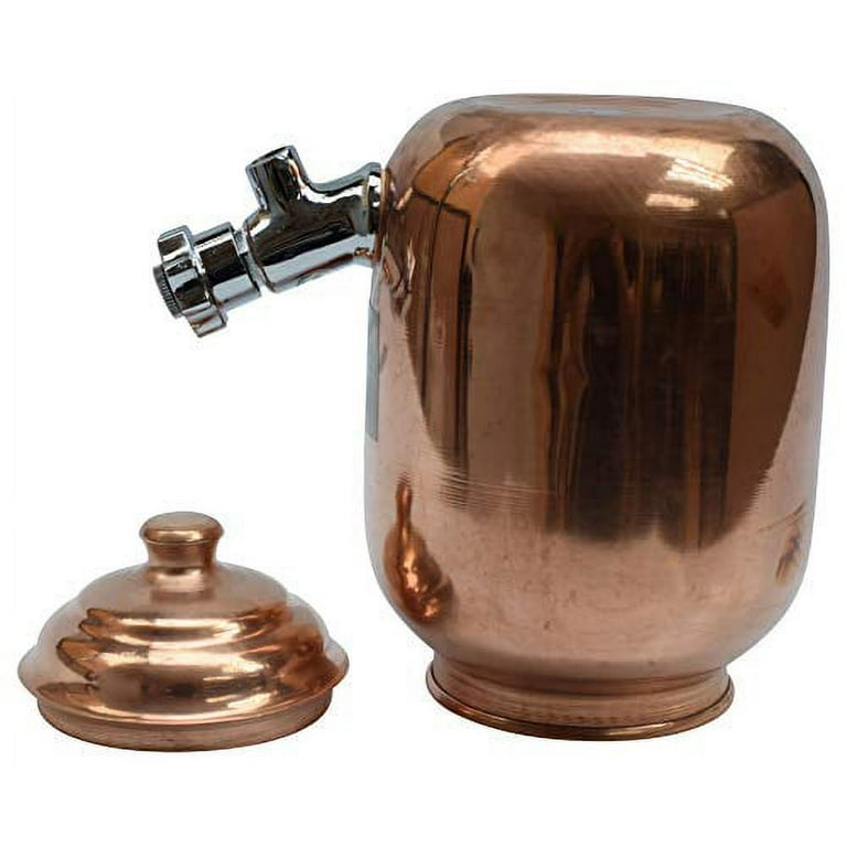 Handsome Copper, Metal and Ceramic Hot Water Dispenser, Early 20th