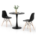 thumbnail image 1 of Gymax Ensemble de Cuisine de Salle à Manger 3 Pcs Table Ronde Moderne Chaises pour Petit Espace, 1 of 8