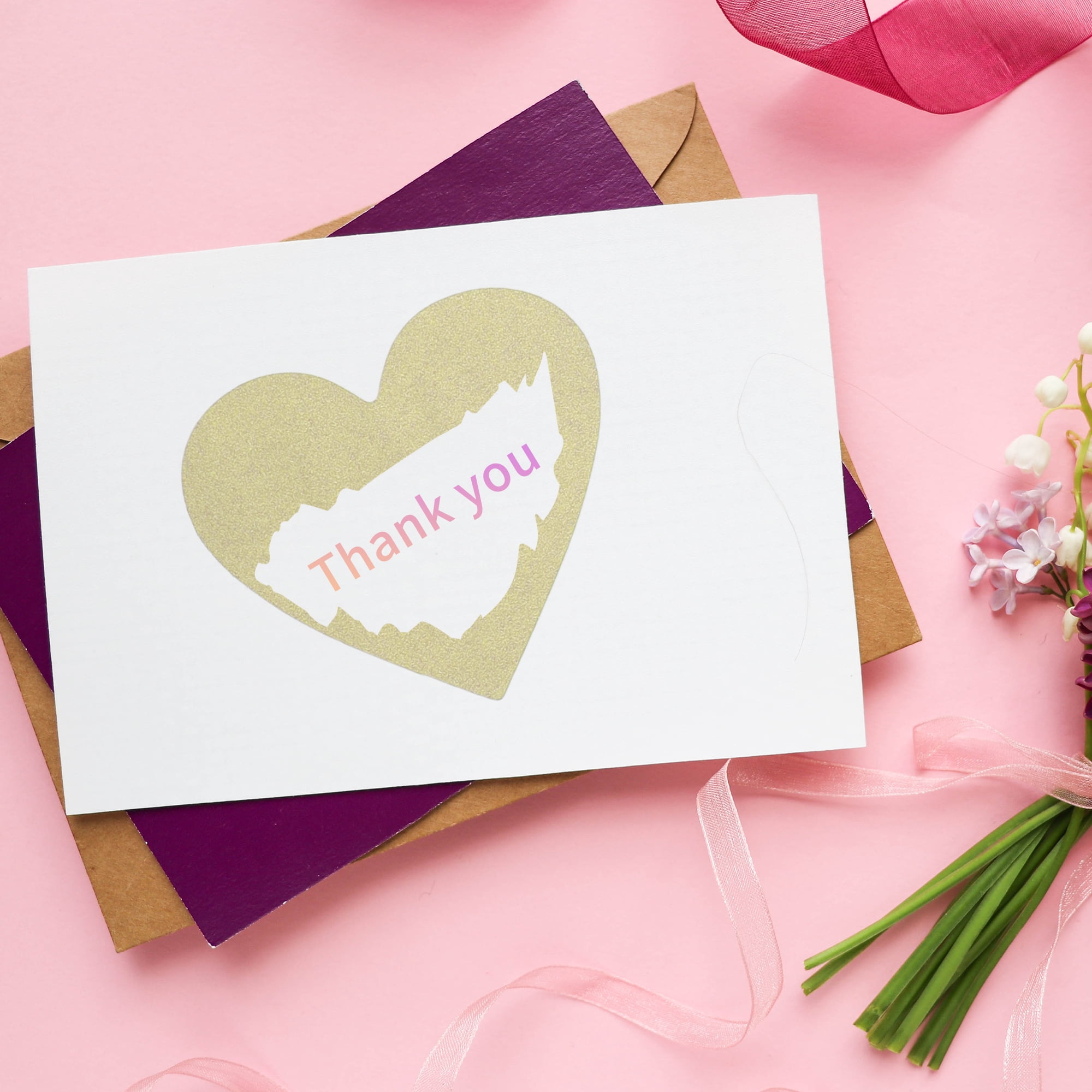 Unique Bargains 300Pcs Surprise Wedding Scratch Stickers 1.1" x 0.98" Gold Tone