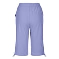 thumbnail image 5 of Girls' Capri Pants Wide Leg Casual Capris Sweatpants Loose Summer Kid Elastic Waist Cropped Trousers Solid 3/4 Length Jogger, 5 of 5