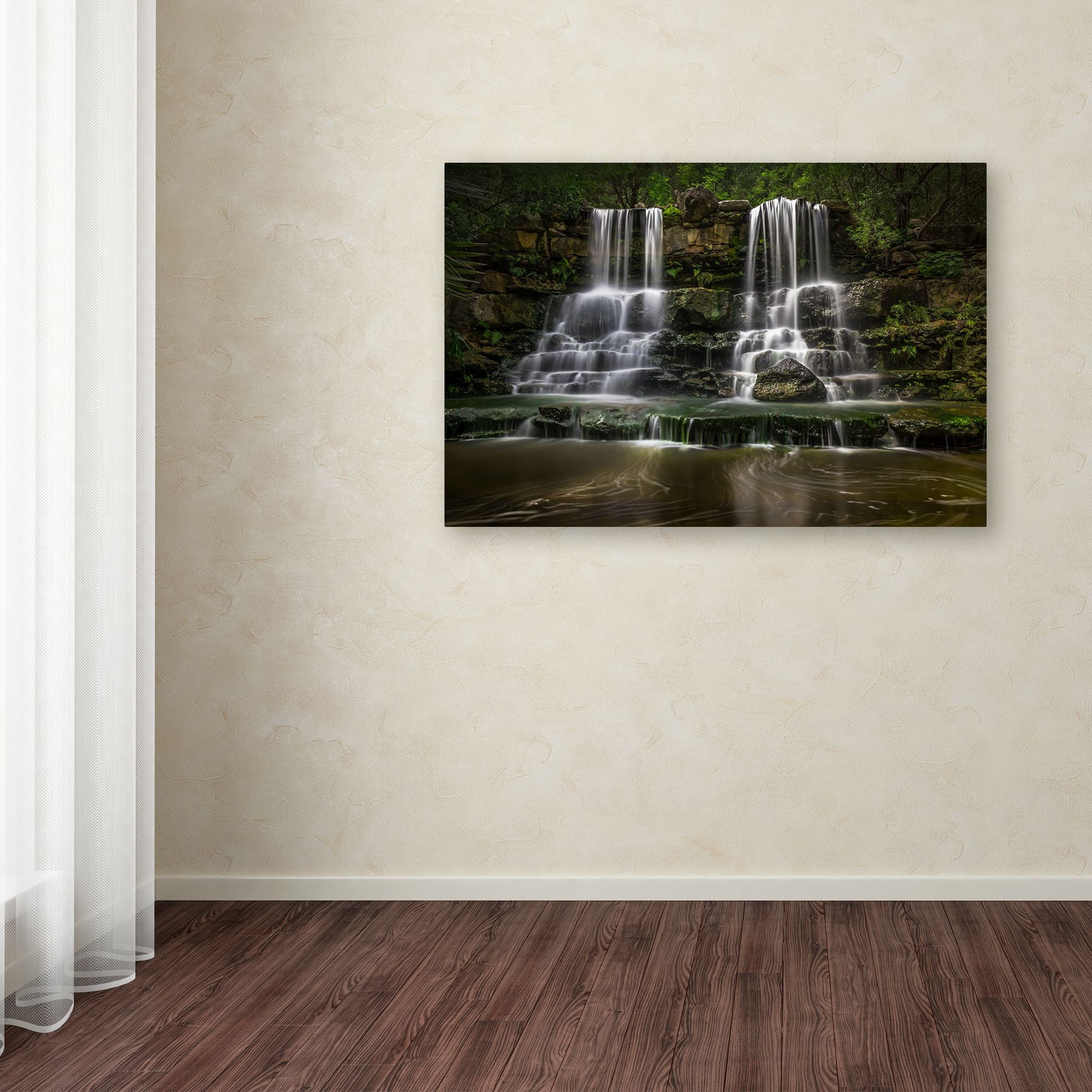 Trademark Fine Art 'Waterfall' Canvas Art by Abbas Ali Amir