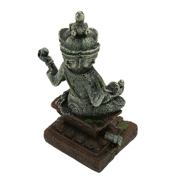 Aquarium Buddha Statue Decoration, Resin Aquascaping Hand Crafted One