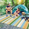 thumbnail image 3 of Large Outdoor Rug Mat Boho Reversible Plastic Straw Rug Modern Striped Outdoor Camping Rugs For Deck Backyard Patio RV Camping Beach,Easy Clean, 3 of 10