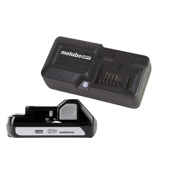 Metabo OEM 18 Volt Li-ion 1.5Amp Batteries and Rapid Charger # COMBO00260