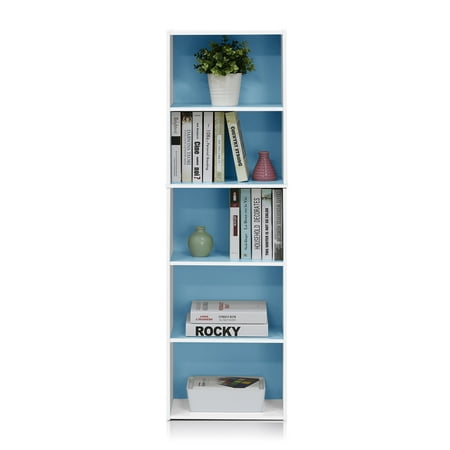Furinno 11055 5-Tier Reversible Color Open Shelf Bookcase