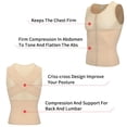 thumbnail image 5 of Mens Compression Seamless Slimming Vest Waist Trainer Tank Top Tummy Control Hide Gynecomastia Undershirt, 5 of 6