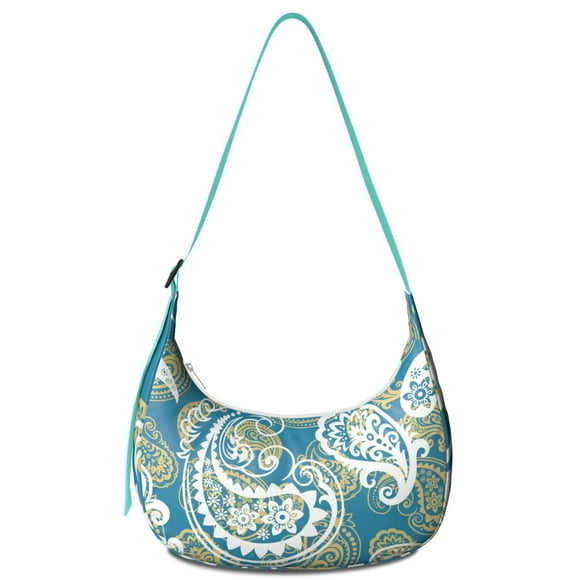 Vintage Paisley Pattern Adjustable Strap Lightweight Nylon Crossbody Bag Boho Sling Bag Small Purse for Women Office Travel Outdoor Use