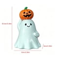 thumbnail image 2 of Cute White Soft Ghost Figurines as Desktop Ornaments, Mini Spooky Statue Decorations for Home Bedrooms, Living Rooms, Wall Shelves and Various Halloween Party Tabletop Layouts, White4, 2 of 4