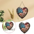 thumbnail image 2 of Patriotic Acrylic Stained Glass Window Hanging 4th Of July Double Red White and Blue Window Art for 250th Anniversary Home Door Wall Window, 2 of 5