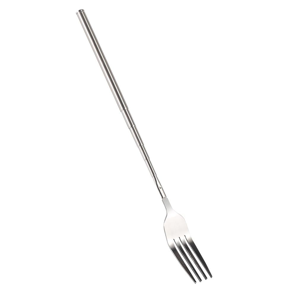 Tebru Long Handle Fork, BBQ Fork, BBQ Telescopic Extendable Dinner