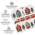 thumbnail image 3 of Sigee Christmas Houses for Water-Resistant, Heat-Resistant, Non-Slip Leather Coasters Set, Ideal for Coffee Table, Office, Bar, Home Decor-Square, 3 of 6