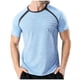 thumbnail image 2 of pstuiky Mangas cortas para hombre, Camiseta deportiva informal de cuello redondo y color liso para hombre, lavada y desgastada ropa de hombre xl, 2 of 9