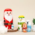 thumbnail image 4 of Muñecos rusos de Navidad para anidar, muñecos anidados de Papá Noel para niños, 6 uds., 4 of 8