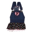 thumbnail image 4 of Lindo Patrón De Corazón Mascota Perro Gato Mezclilla Gasa Falda Vestido Ropa S Sunnimix Vestido con correa para perro mascota, 4 of 8
