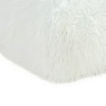 thumbnail image 3 of Ammy 27 Inch Square Ottoman, Foam, Modern Soft White Faux Fur Upholstery, 3 of 5