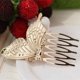 thumbnail image 4 of Guardurnaity Exquisitos peines de aleación para el cabello, accesorios para el cabello para mujer, peines dorados de mariposa, Metal dorado Accesorio para el cabello Oro, 4 of 6