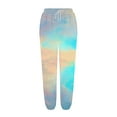 thumbnail image 4 of YUEHUA Teen Girls Sweatpants Fall Tie-Dye Joggers Pants for Juniors Trendy High Waist Track Sportswear Wide Leg Pant Trousers with Pocket, Size 11-12 Years, 4 of 5
