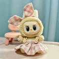 thumbnail image 2 of Para 15-17cm Labubu Idol sentado fiesta dulce falda a cuadros diadema conjunto ropa regalo Mini ropa de muñeca de peluche accesorios de atuendo, 2 of 5