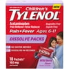 TYLENOL Children's Dissolve Powder Packets with 160 mg Acetaminophen, Wild Berry 18 ct (Pack of 3)