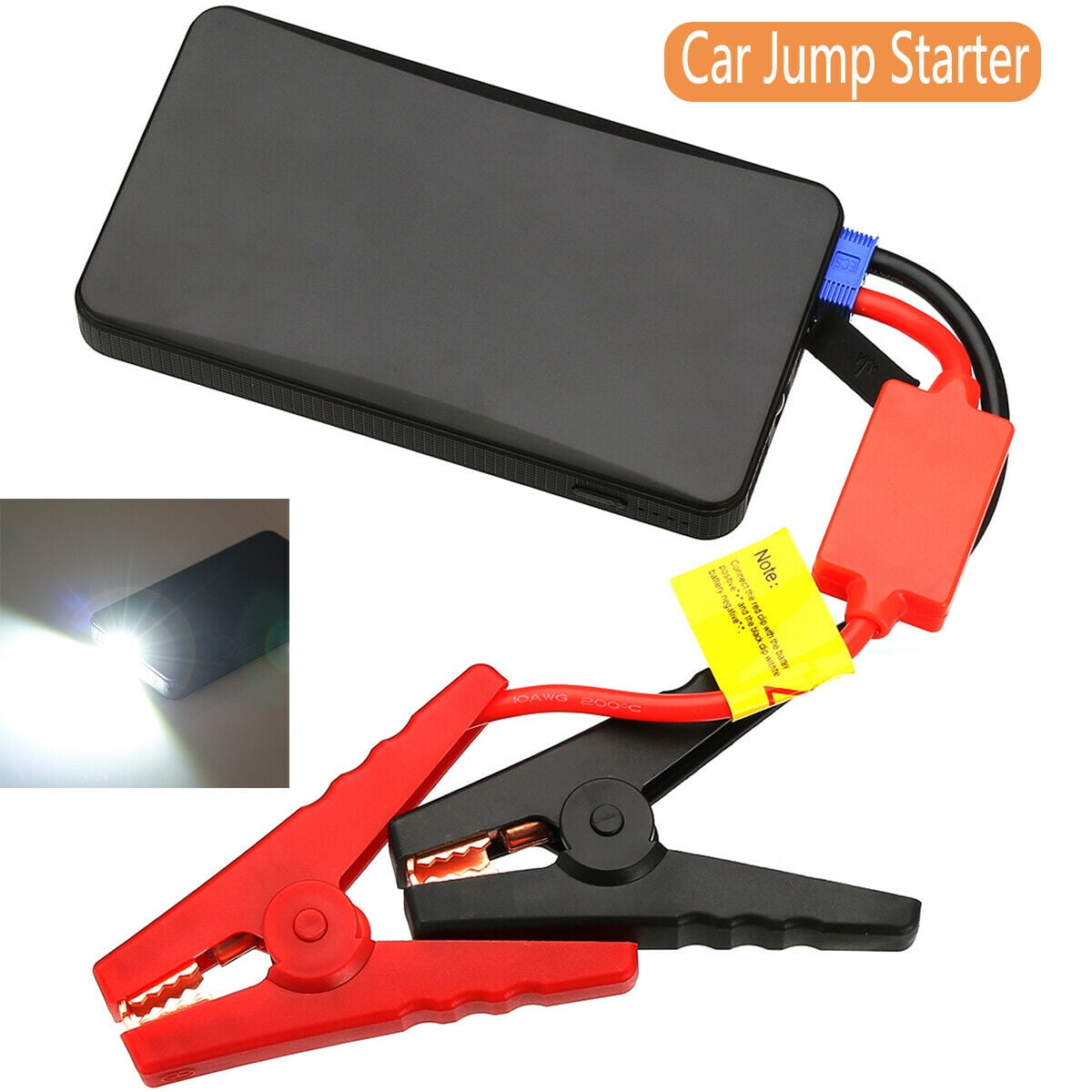 Mini Portable Car Jump Starter 20000mAh Power Bank Battery Charger Flashlight US 