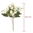 thumbnail image 2 of Ramo de flores artificiales para el hogar, oficina, escritorio, tela de seda, decoración floral falsa, ramo de capullos de rosa, blanco 3 piezas Vogacara ZHF0580-03, 2 of 4