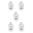 thumbnail image 3 of Guardoinrt Electroplated Metal Birdcage Shape Tea Light B- Candle Holder Silver Type A 5Set, 3 of 6