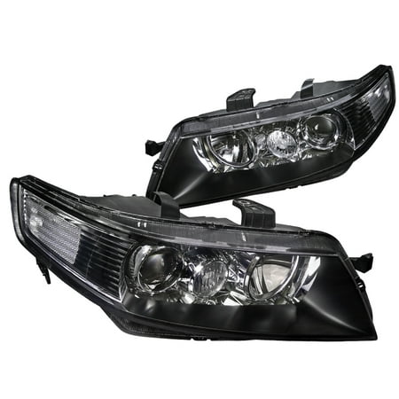 - Spec-D Tuning 2004-2005 Acura Tsx 4Dr Sedan Jdm Replacement Black Projector Headlights Lamps Pair (Left + Right) 04 05