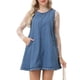 thumbnail image 4 of Vestido Vidifid para mujer, casual, sin mangas, de mezclilla, azul oscuro, 4 of 6