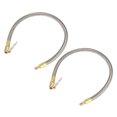 thumbnail image 1 of Unique Bargains 2pcs Stainless Steel 10cm Air Chuck Inflator Compressor Pump Extension Hose for Car Motorbike Quick Connect, 1 of 7