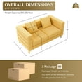 thumbnail image 3 of Rophefx Mid Century 2-Seater Sofa Couch for Bedroom, Living Room, Lounges, Office, Apartment, 3 of 7